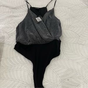 Black gritter bodysuit small